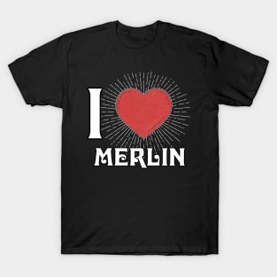 Design Proud Merlin Name Birthday 70s 80s 90s T-Shirt